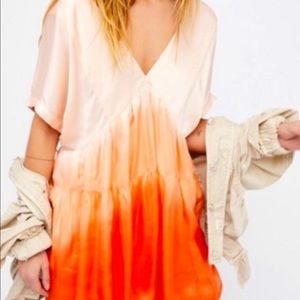 Orange ombré free people mini dress